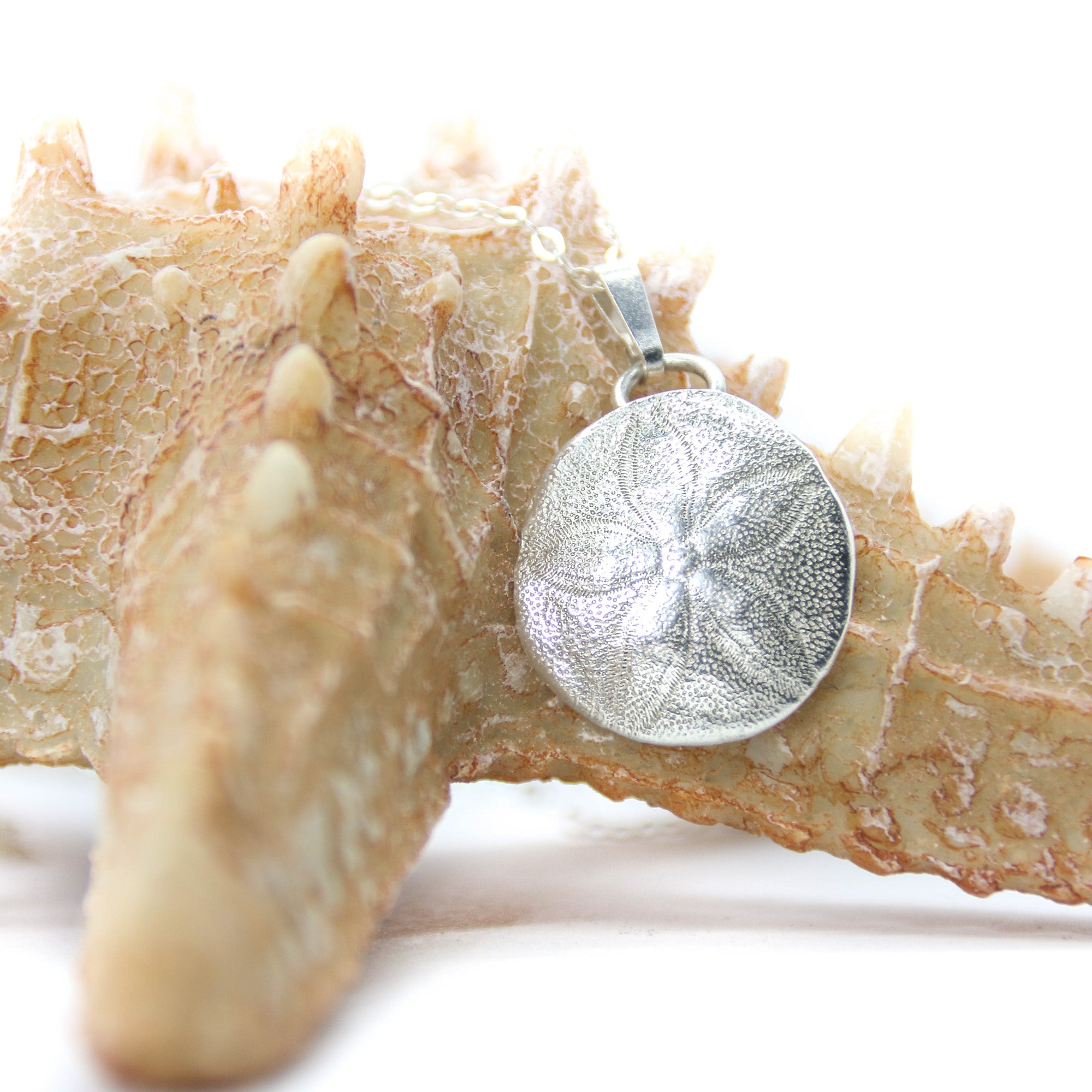 Filipino Sand Dollar - Saltwater Souls fine silver (.999) cast of a sand dollar found in the Philippines.