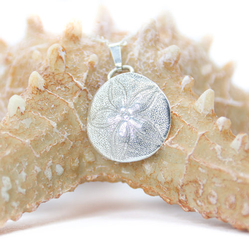 Filipino Sand Dollar - Saltwater Souls fine silver (.999) cast of a sand dollar found in the Philippines.