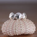 Mermaid Kisses - Saltwater Souls fine silver (.999) triple tiny limpet shell on a hammered effect recycled sterling silver mermaid ring.