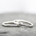 Ripples - Saltwater Souls recycled sterling silver hammered effect stacking rings.