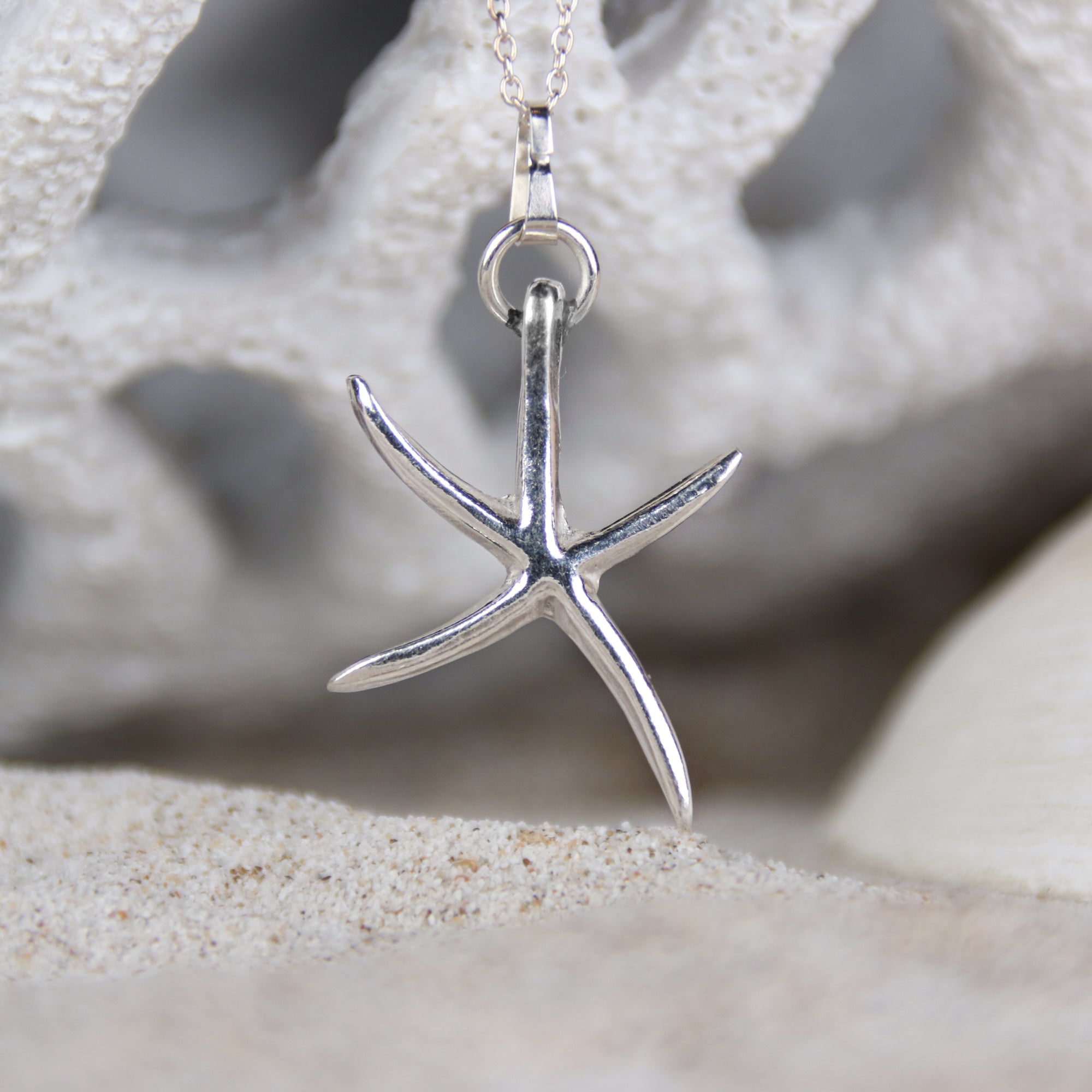 Starfish Cove - Saltwater Souls fine silver (.999) starfish necklace.
