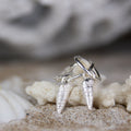 Tide Line Hoops - Two beautiful auger shells cast in fine silver (0.999) creating a unique pair of hoop earrings.