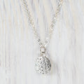 Little Urchin Necklace - Saltwater Souls fine silver (.999) urchin texture pendant necklace cast from a real urchin shell.
