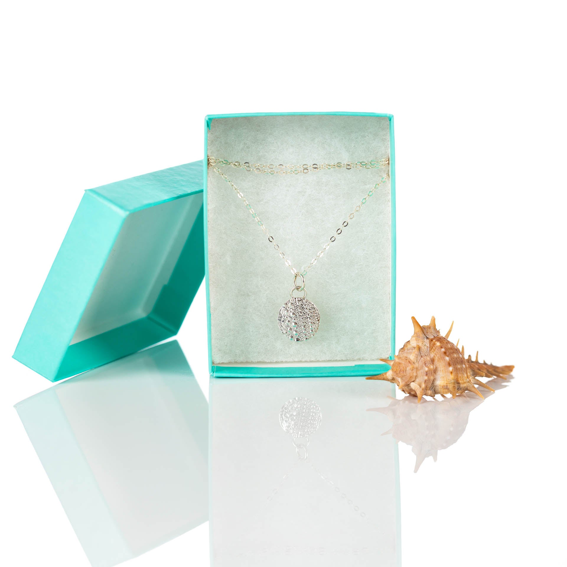 Little Urchin Necklace - Saltwater Souls fine silver (.999) urchin texture pendant necklace cast from a real urchin shell.