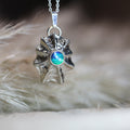Reef Secrets - Saltwater Souls fine silver (.999) limpet shell and Australian opal necklace.