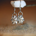 Silver Limpet Earrings - Saltwater Souls fine silver (.999) cast limpet shell drop earrings.
