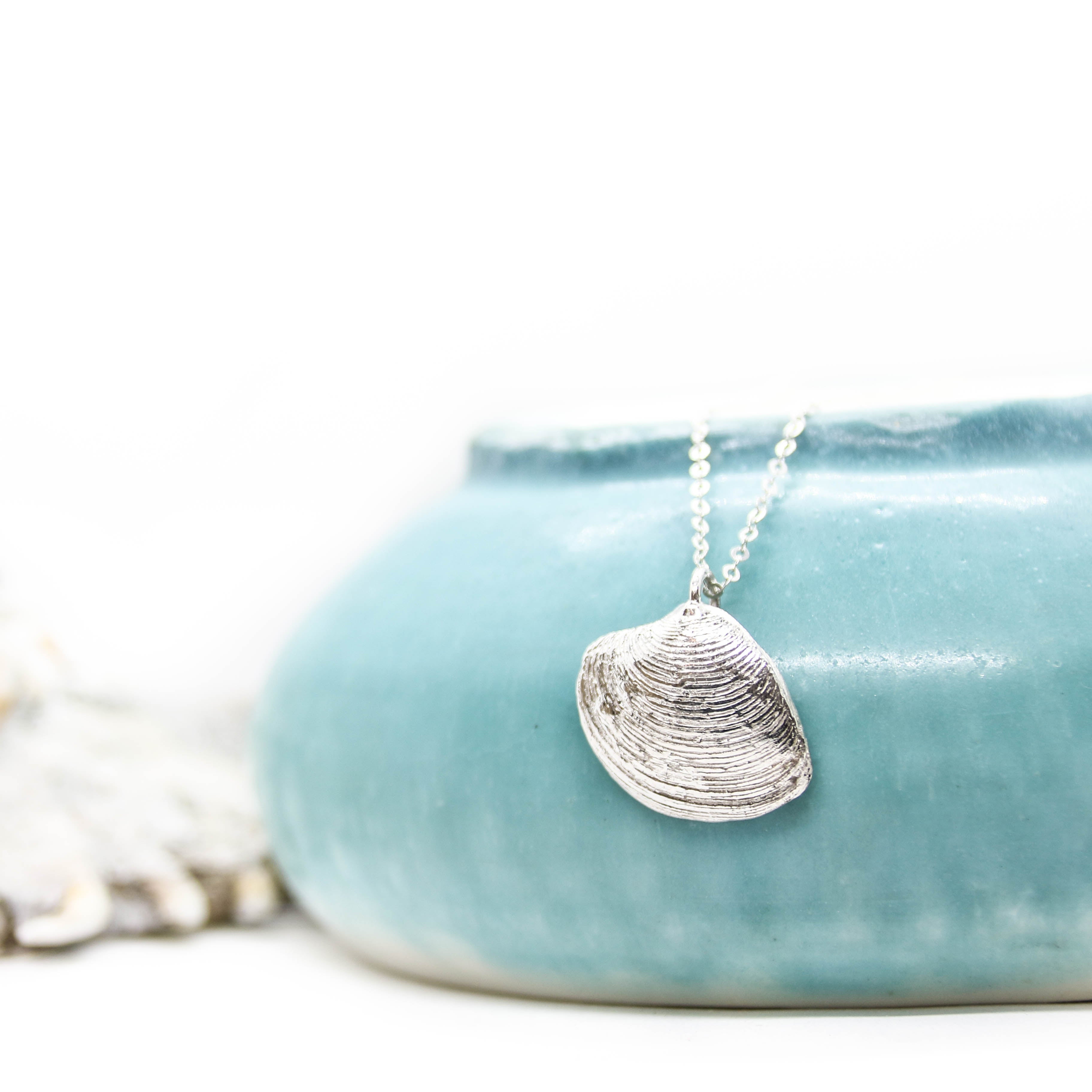 Silver Venus - Saltwater Souls fine silver (.999) venus shell cast pendant necklace